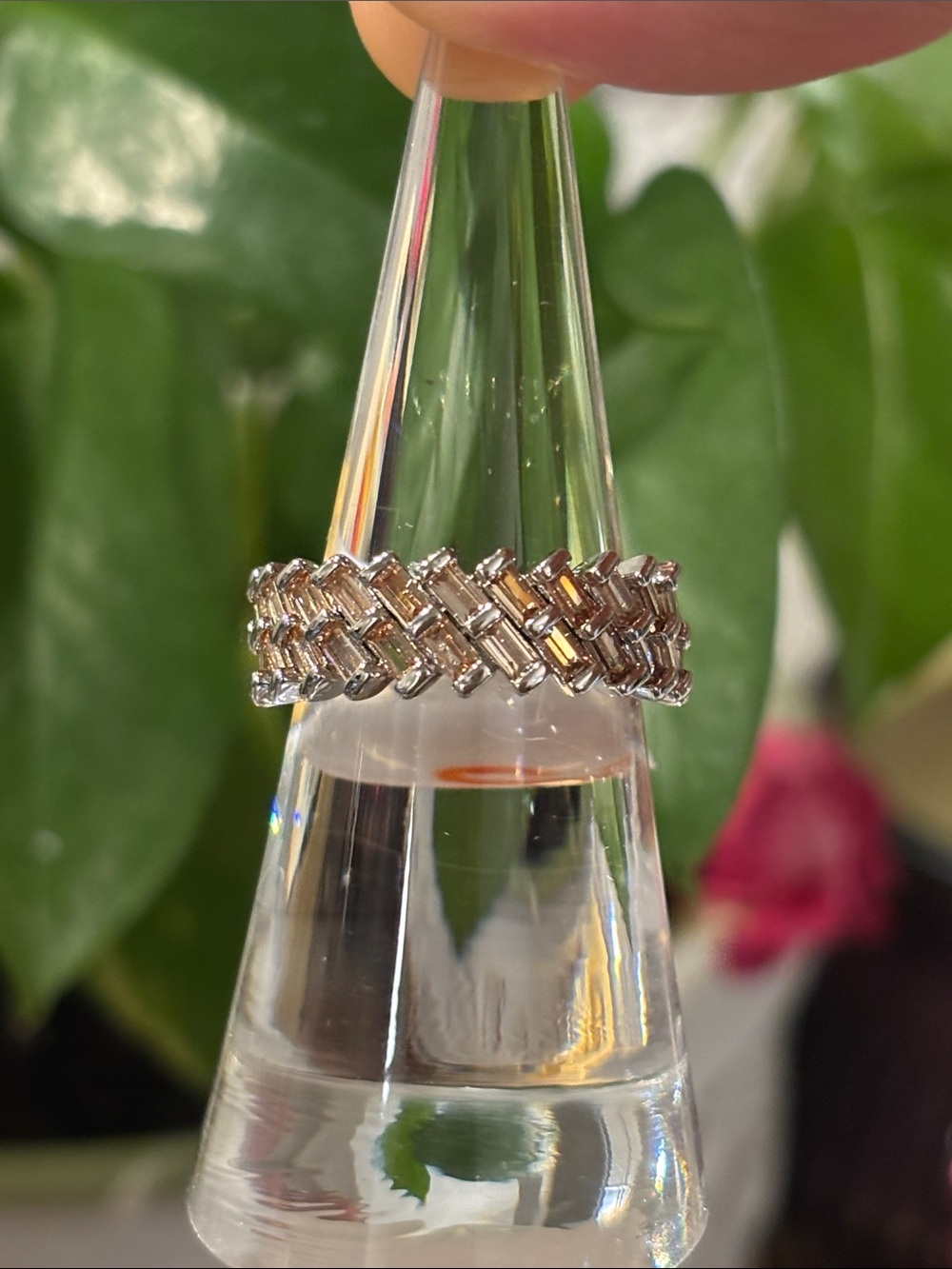 Braided Metal Stackable Ring - Silver Tone